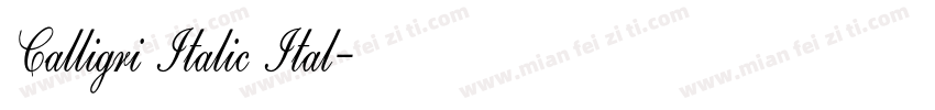 Calligri Italic Ital字体转换